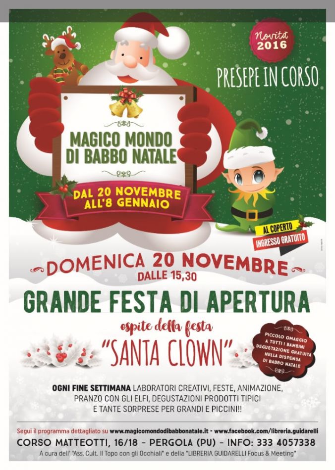 Locandina del "Magico Mondo di babbo Natale"